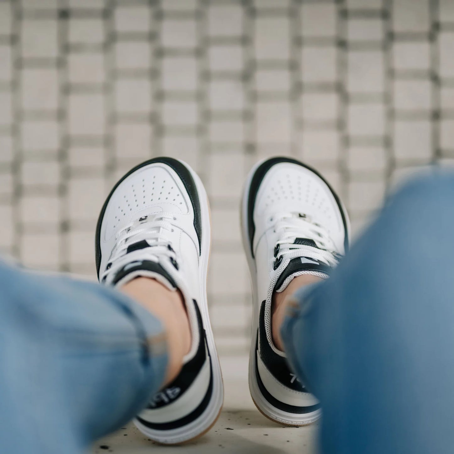 Chaussures pieds nus Baskets Wave -Blanc &amp; Noir