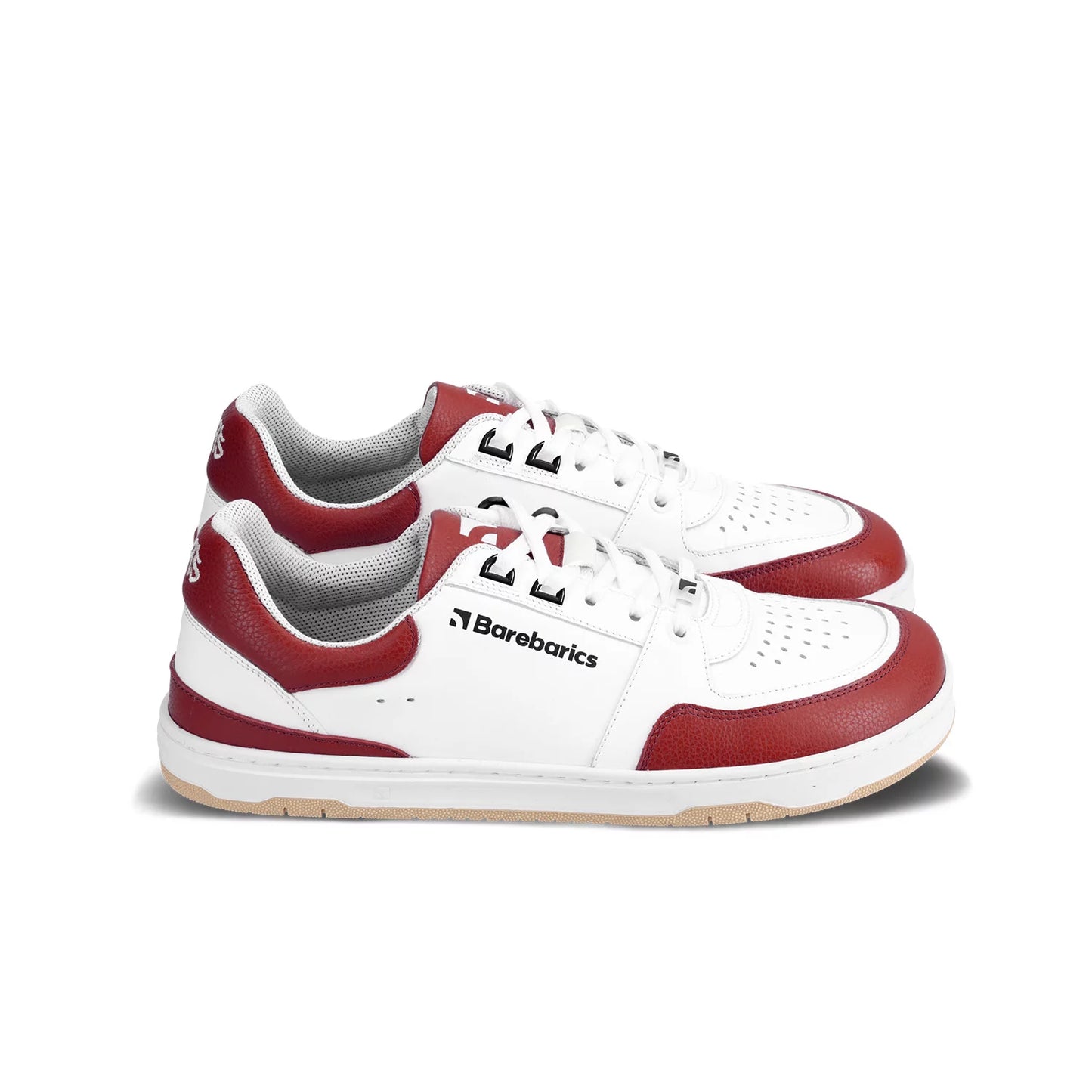 Barefoot Shoes Sneakers Wave - White &amp; Crimson Red