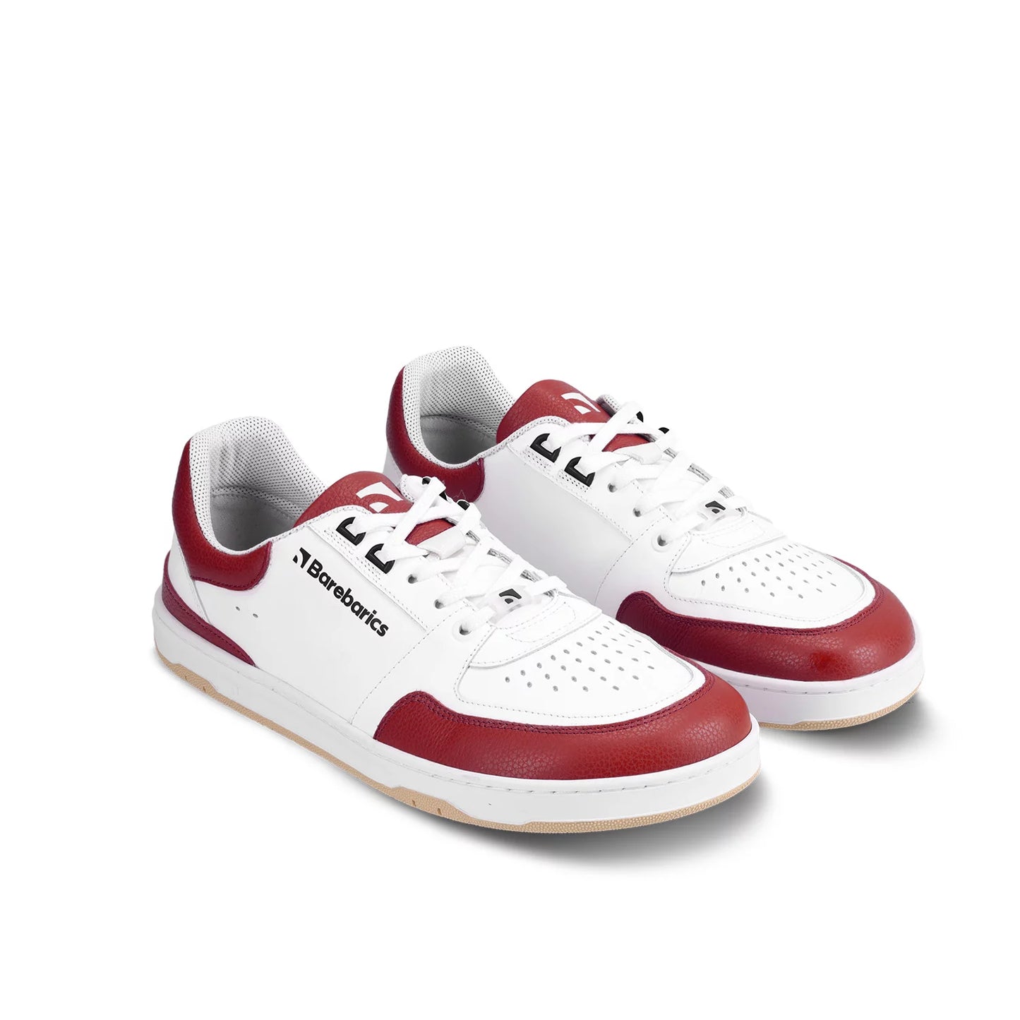 Barfußschuhe Sneakers  Wave - White & Crimson Red