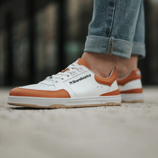 Chaussures Pieds Nus Baskets Wave - Blanc &amp; Orange