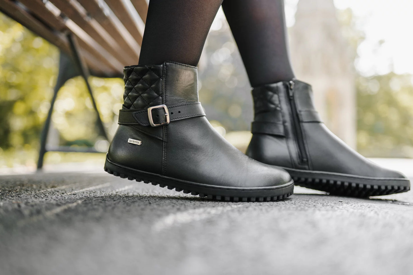 Barfußschuhe Stiefelette Diva - All Black