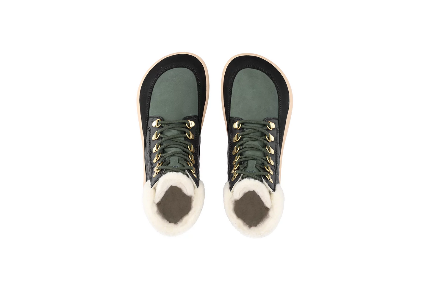 Barefoot Shoes Boots Olivia - Black &amp; Dark Green