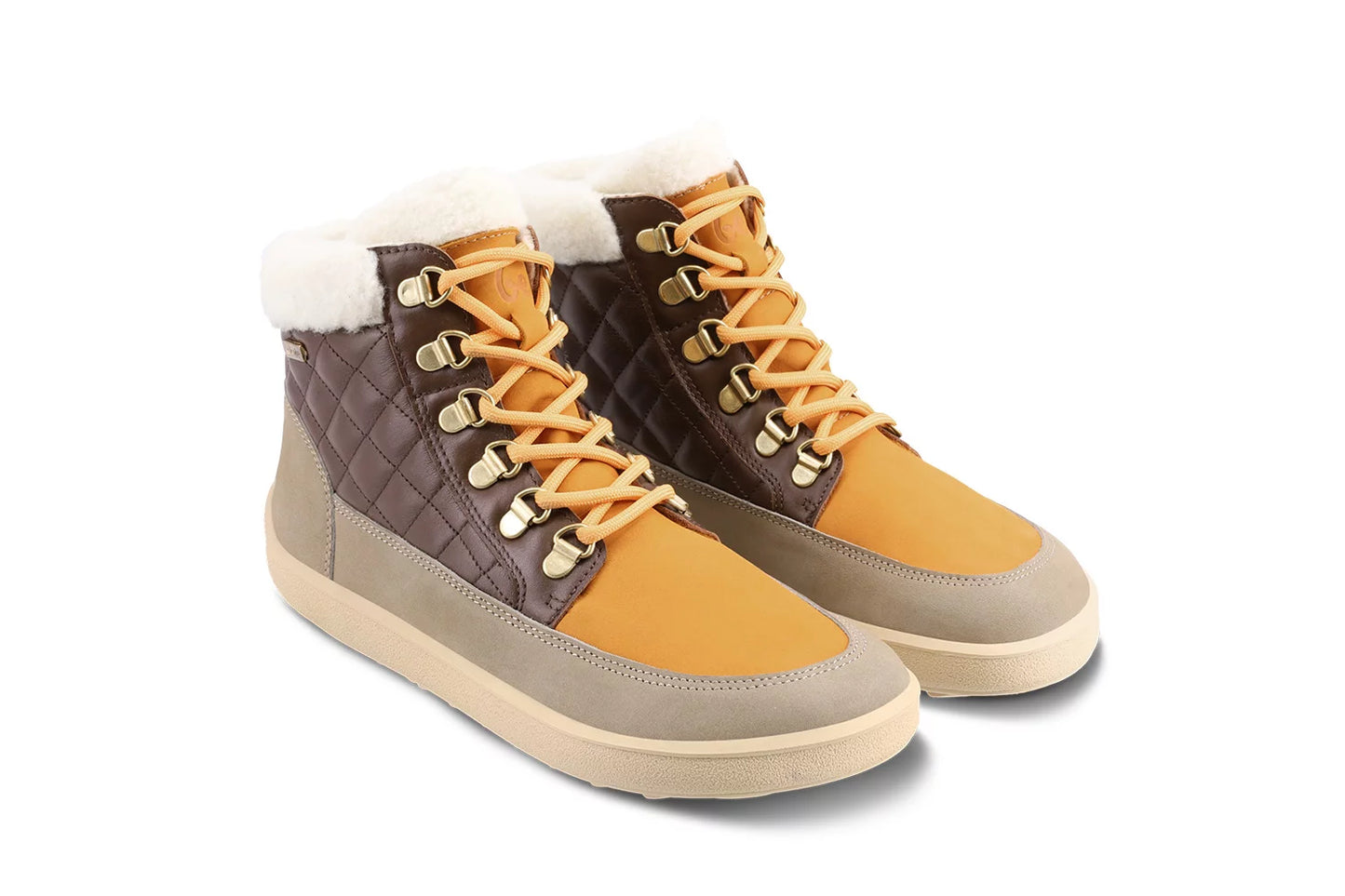 Chaussures pieds nus Bottes Olivia - Taupe, Marron Foncé &amp; Orange