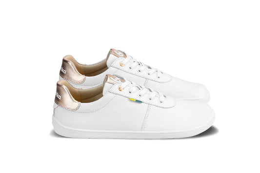 Barfußschuh Sneaker Royale - White & Gold