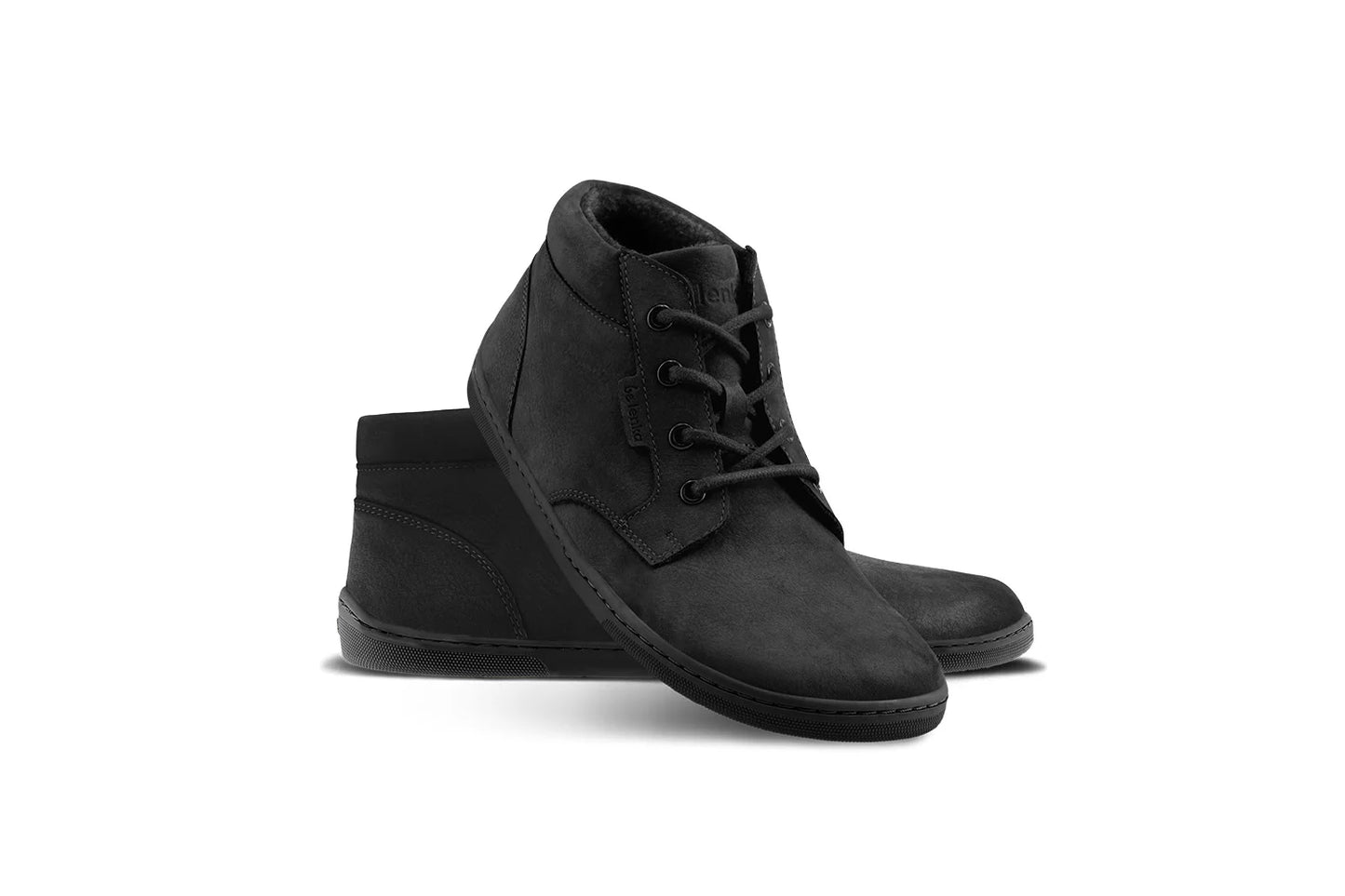 Barfußschuh Stiefelette Synergy - Fleece - All Black