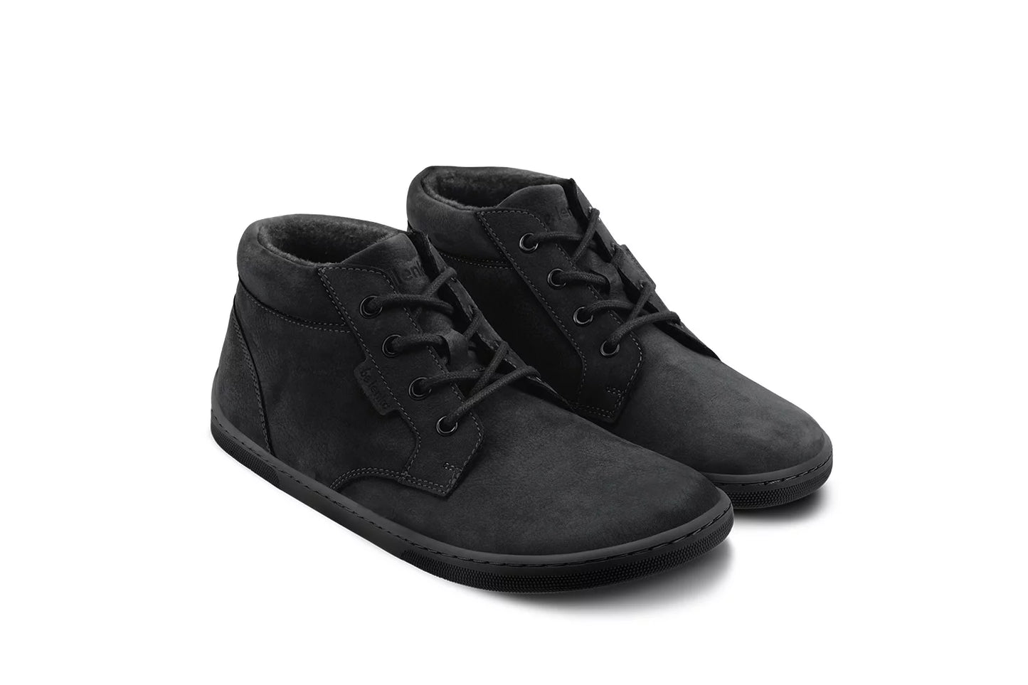 Barfußschuh Stiefelette Synergy - Fleece - All Black