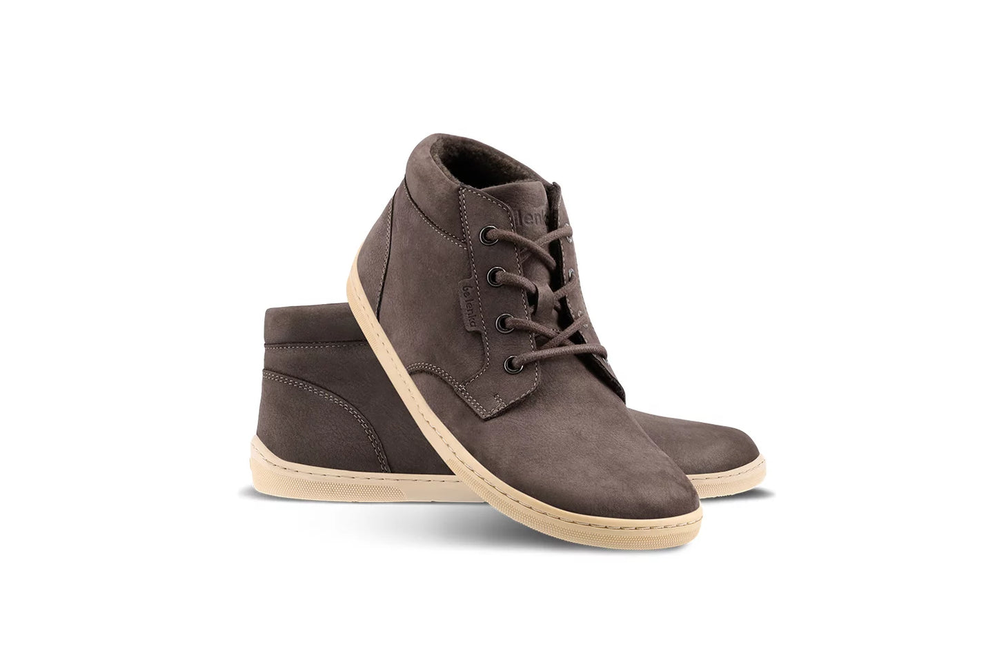 Barfußschuh Stiefelette Synergy - Fleece - Chocolate & Beige