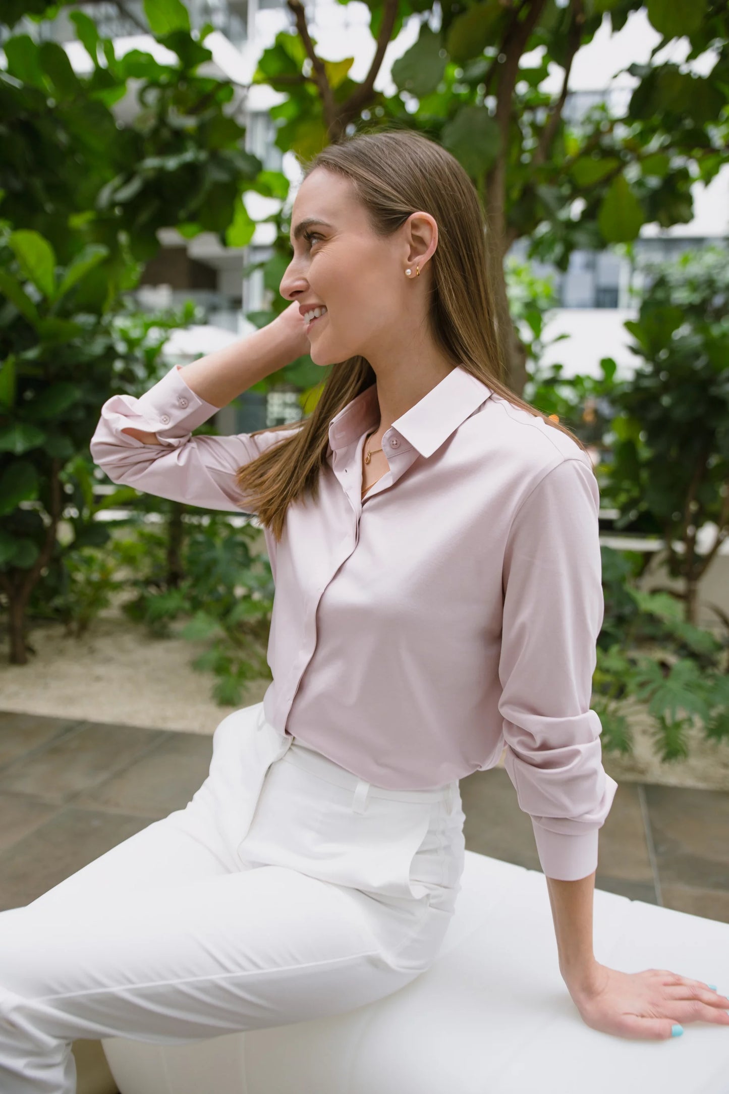 Chemise femme BL Essentials - Rose Poudré