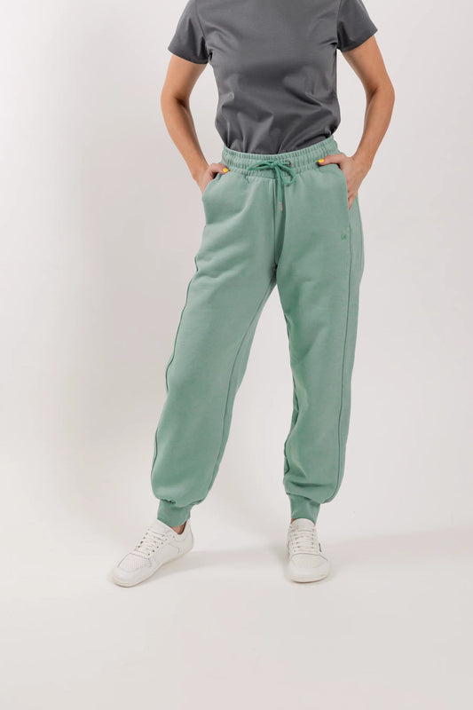 Pantalon jogging femme BL Essentials Vert/Beige ou Rose Saumon