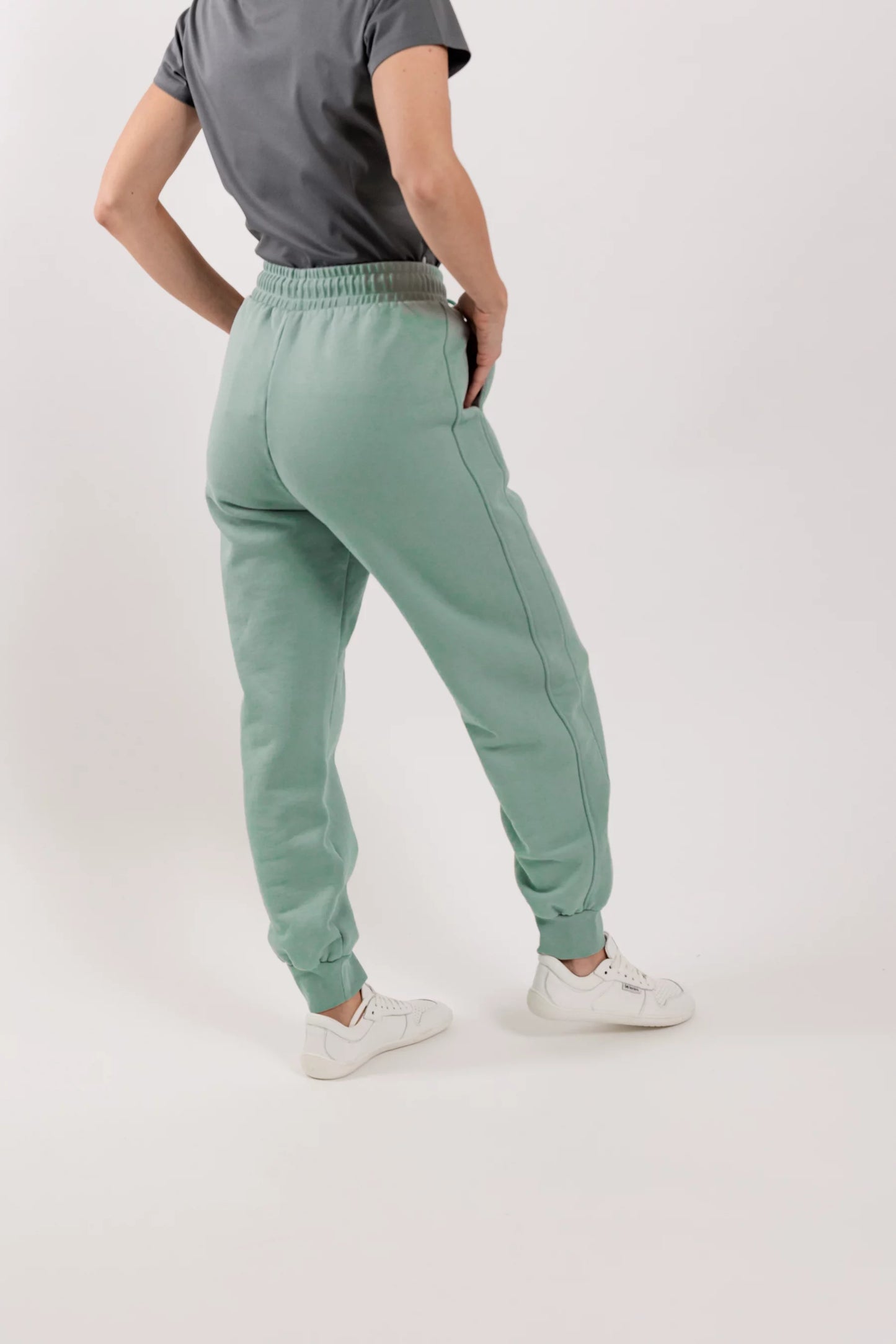 Pantalon jogging femme BL Essentials Vert/Beige ou Rose Saumon