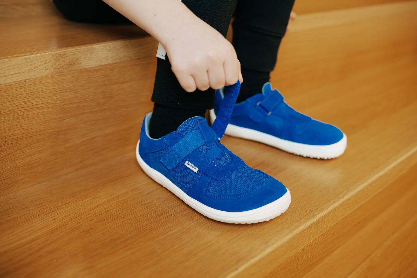 Chaussures Pieds Nus Enfant Baskets Joy - Bleu &amp; Blanc