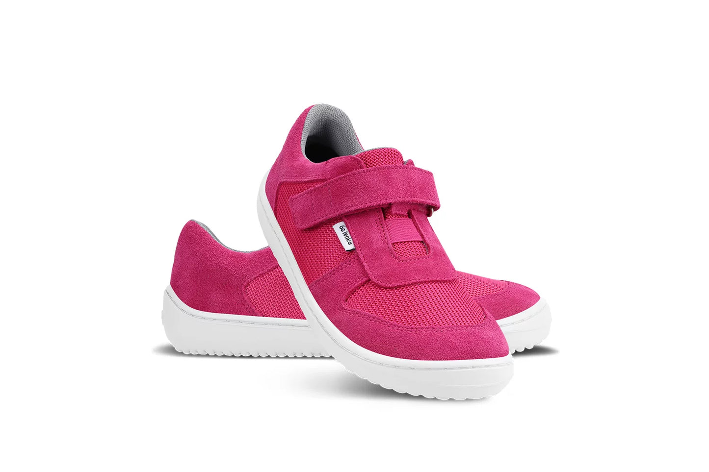 Kinder Barfußschuhe Sneakers Joy - Dark Pink & White