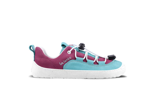 Enfants Barefoot Sneakers Xplorer - Light Teal &amp; Prune