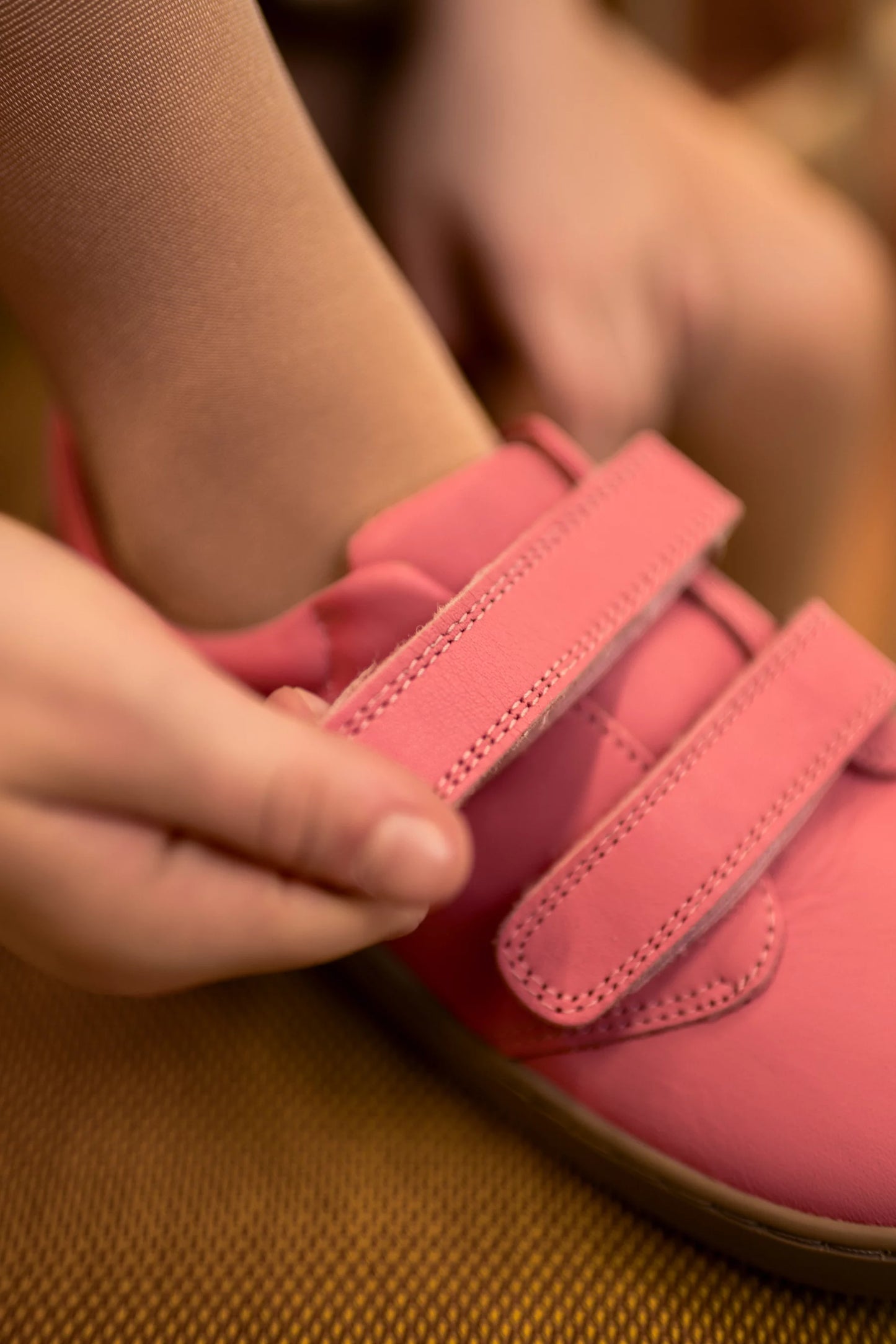 Baskets chaussures pieds nus enfant Bounce - Rose Corail