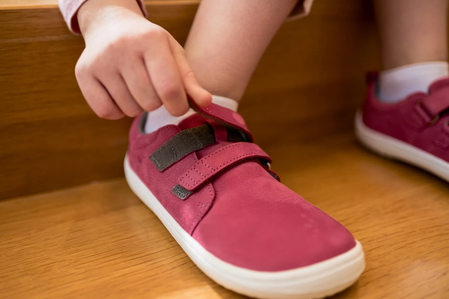 Kinder Barfußschuhe Sneaker Jolly - Raspberry