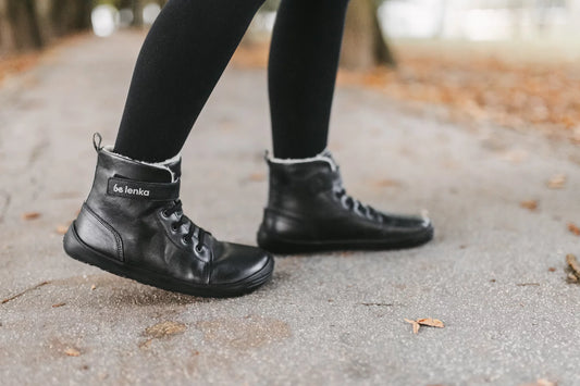 Children's Winter Barefoot Shoes Winter Kids - All Black