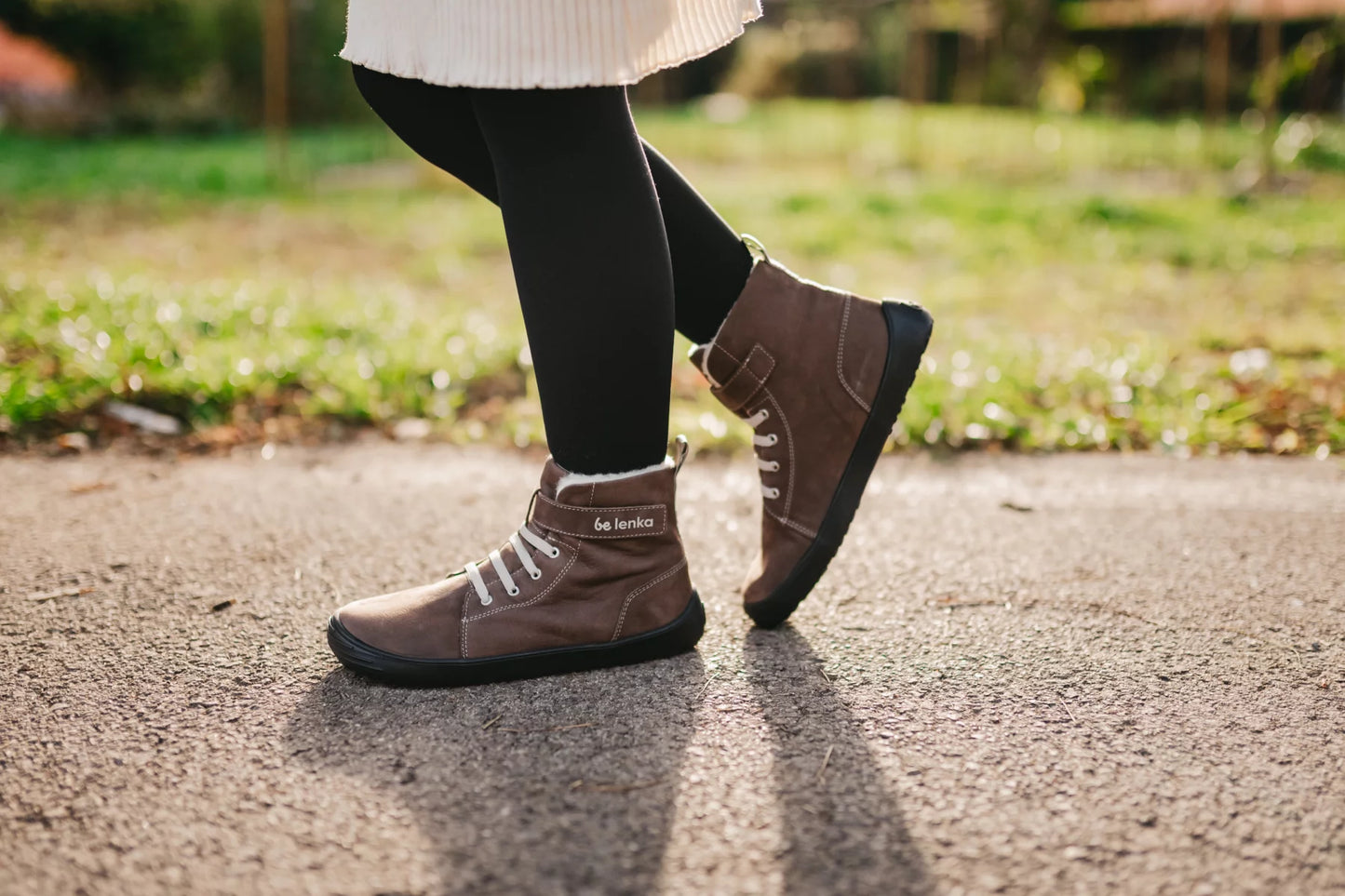 Children's winter barefoot shoes Winter Kids - Chocolate