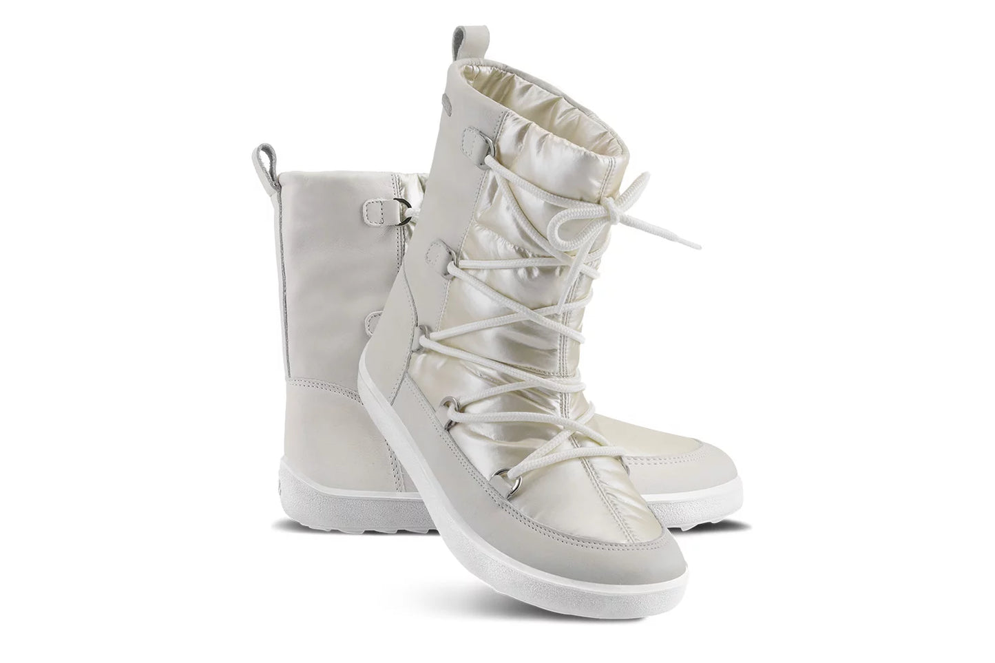 Bottes d'hiver chaussures pieds nus Snowfox Femme - Blanc Perle