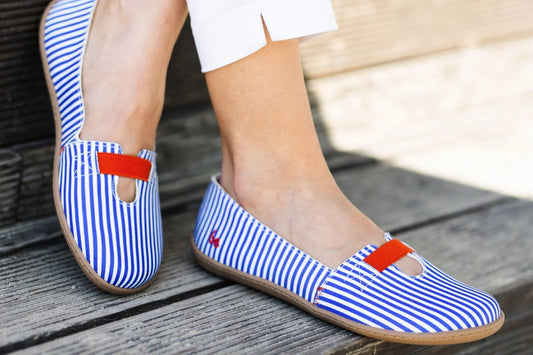 Ballet Flats - Harmony - Blue Stripes ballerinas